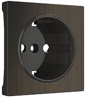 Лицевая панель Werkel для 1-м. розетки 220В бронза глянцевый картинка